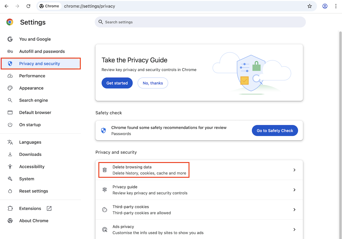 Chrome Delete Screenshot